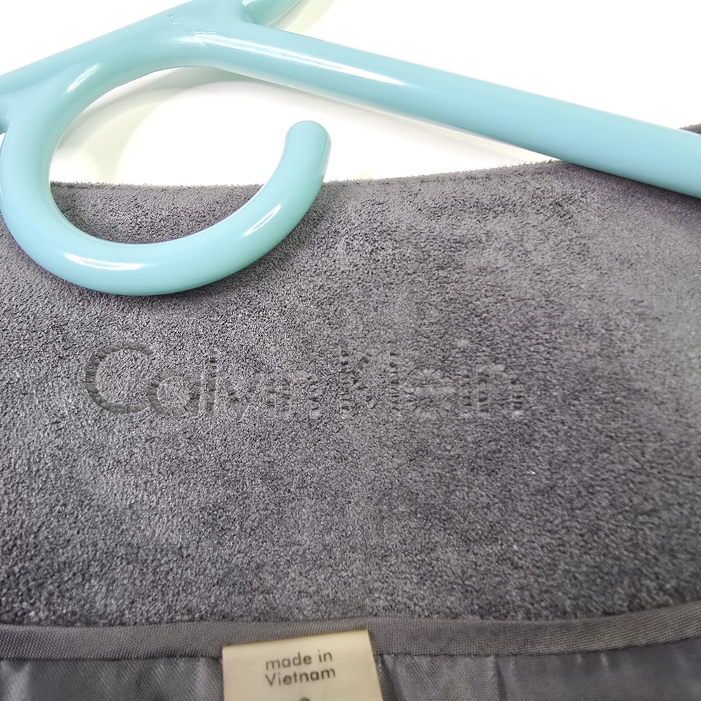 Calvin Klein Gray Faux Suede Jacket - Picture 9 of 10